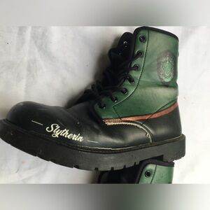 Slytherin Green and Black Boots men size 5/ women size 7